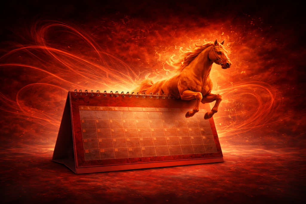 Tong Shu calendar fire horse year